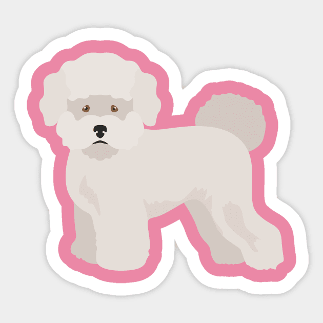 Bichon Frise Sticker by JunkyDotCom